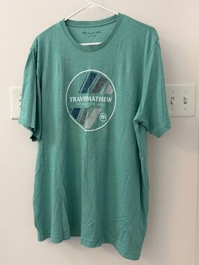 Travis Mathew Seafoam Graphic Crew Neck T-Shirt